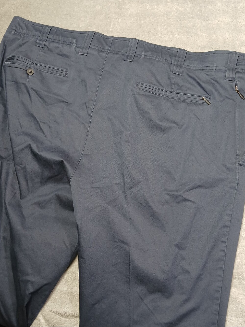 Oak Hill Men 46x30 46 x 30 Blue Flat Front Straight Lightweight Tech Pants Golf - Picture 7 of 12